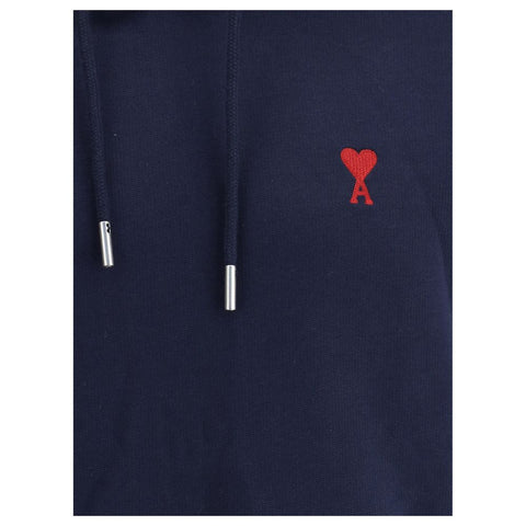 Ami Paris Blue Cotton Sweatshirt