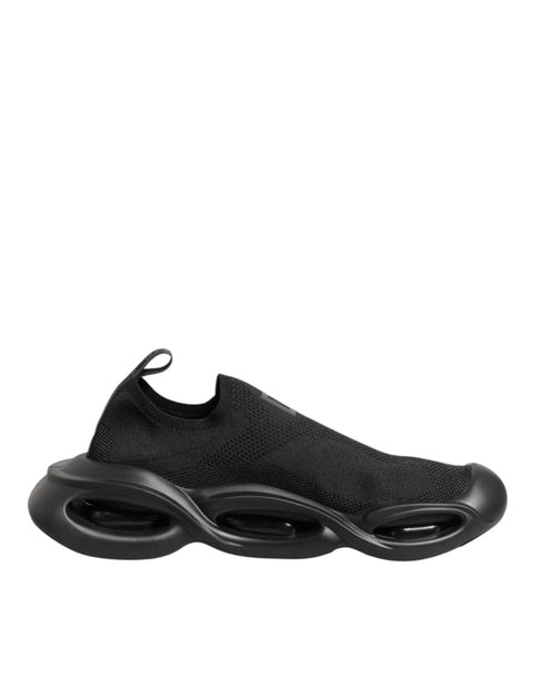 Dolce & Gabbana Schwarze Slip On Wave Low Top Sneakers Schuhe