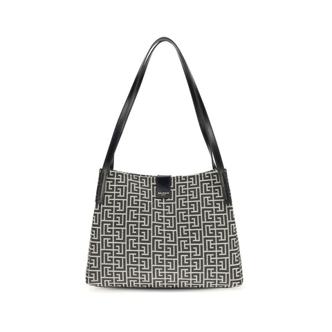 Sac à bandoulière Balmain en coton noir