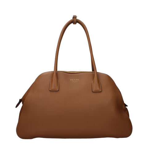 Prada Brown Leather Shoulder Bag