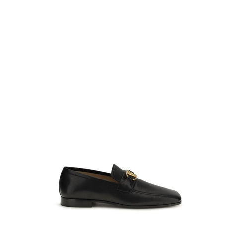 Mocassins à enfiler Valentino Garavani noirs en cuir de chèvre