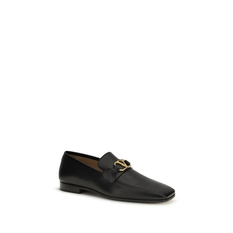 Mocassins à enfiler Valentino Garavani noirs en cuir de chèvre