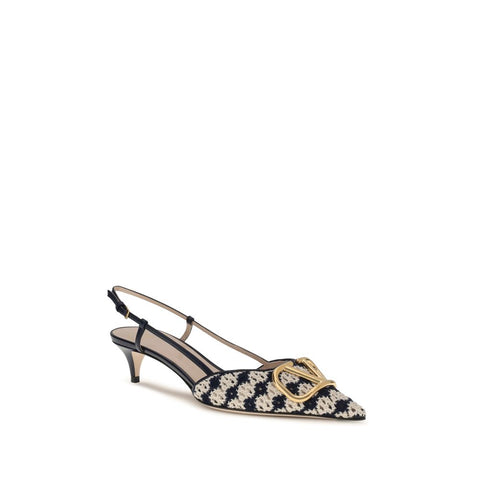 Escarpins mi-hauts Valentino Garavani en cuir de chèvre multicolore