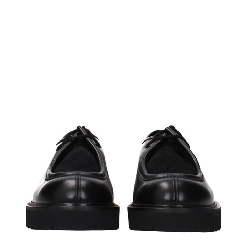 Max Mara Black Leather Oxfords And Derbies