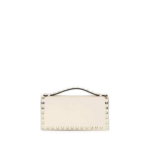 Valentino Garavani Beige Calf Leather Bos Taurus Wallet