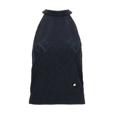 Balmain Black Wool Oves Aries Sleeveles T-Shirt