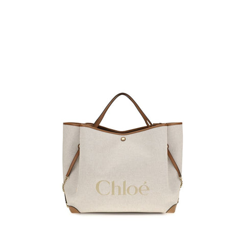 Chloé Beige Cotton Shoulder Bag
