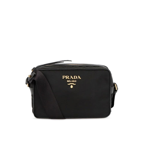 Prada Black Nylon Shoulder Bag — Nylon | Bandoulière amovible