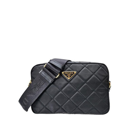 Prada Black Nylon Crossbody Bag — Nylon | Bandoulière amovible