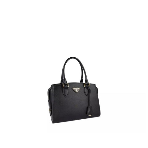 Prada Black Calfskin Handbag — Cuir de veau | Fermeture zippée
