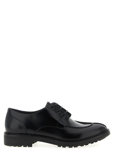 Saint Laurent Black Calfskin Oxfords And Derbies