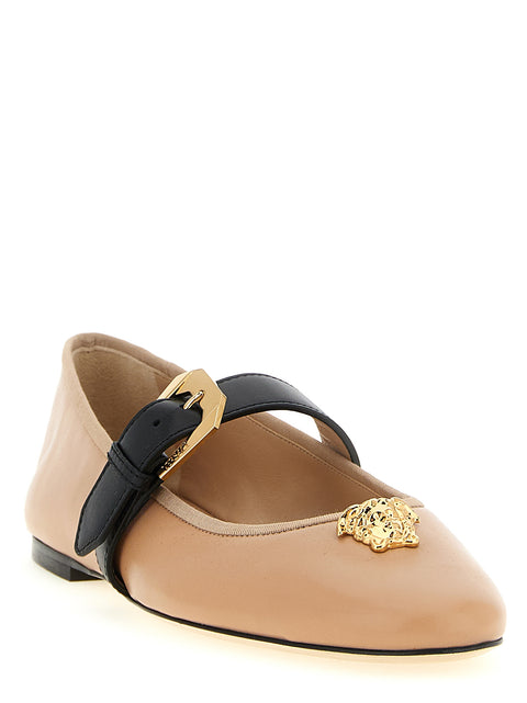 Ballerines Versace multicolores en cuir d'agneau
