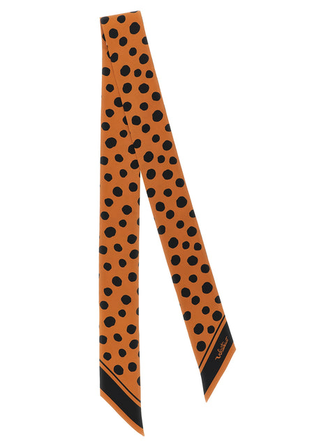 Foulard en soie marron Valentino Garavani
