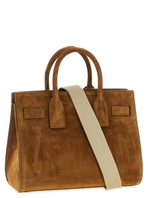 Sac à main Saint Laurent en cuir de veau marron