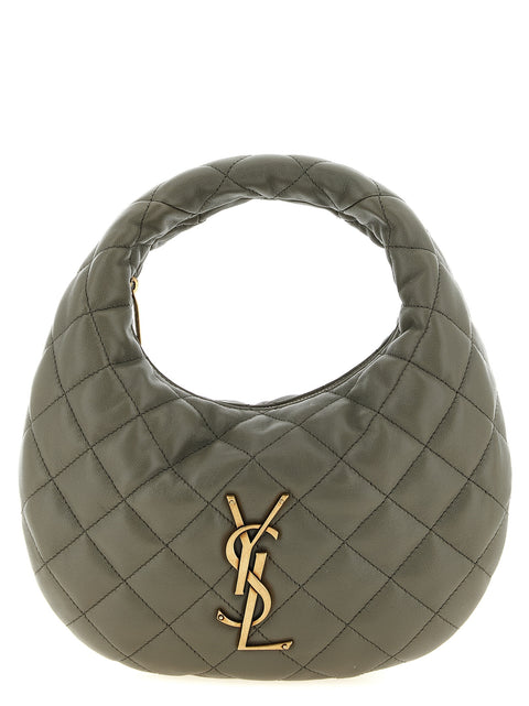 Sac à main Saint Laurent en cuir d'agneau gris