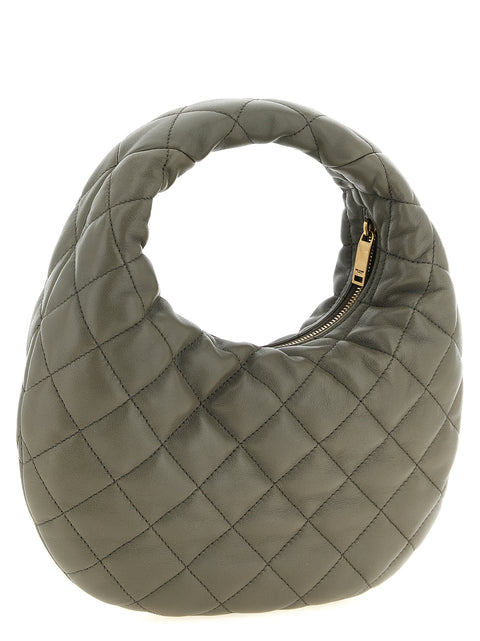 Sac à main Saint Laurent en cuir d'agneau gris