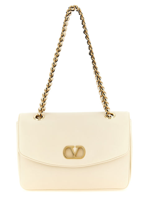 Sac bandoulière Valentino Garavani en cuir d'agneau blanc