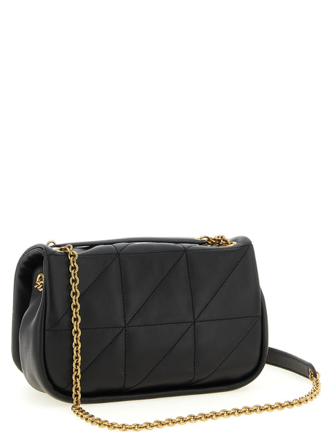 Sac à bandoulière Saint Laurent en cuir d'agneau noir
