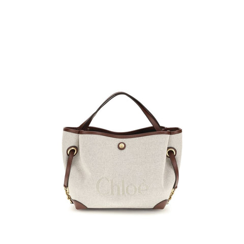 Sac porté épaule Chloé en tissu beige
