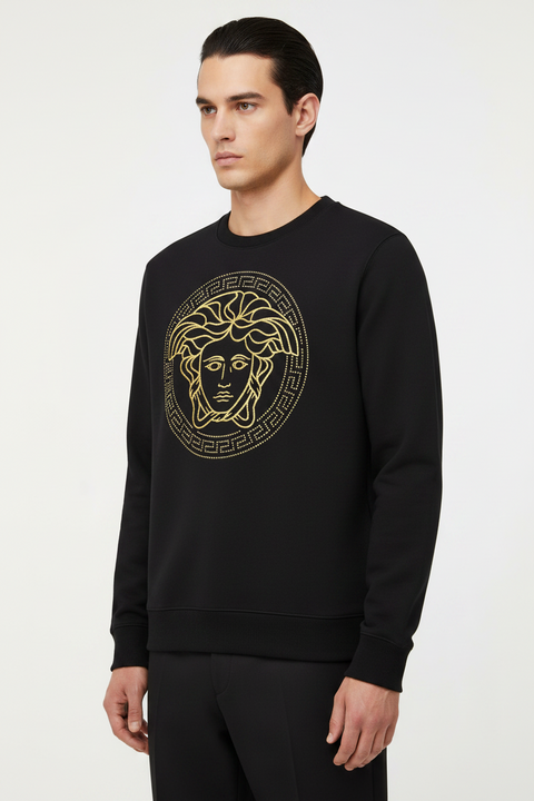Versace Black Cotton Sweatshirt
