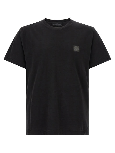 Stone Island Black Cotton T-Shirt