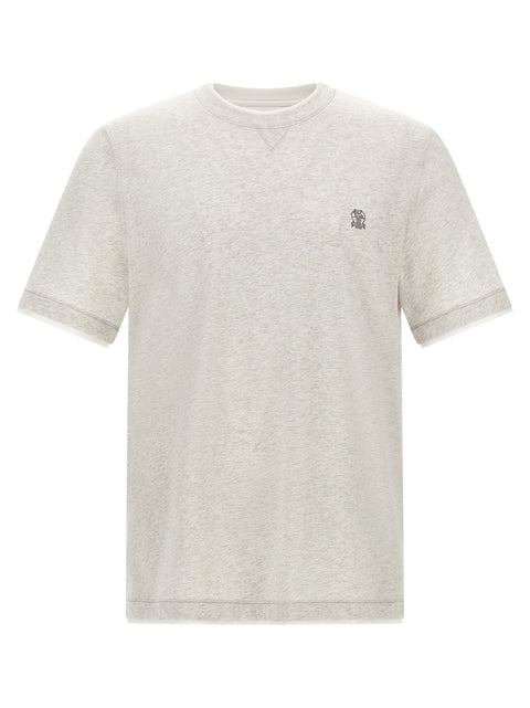 Brunello Cucinelli Gray Cotton T-Shirt