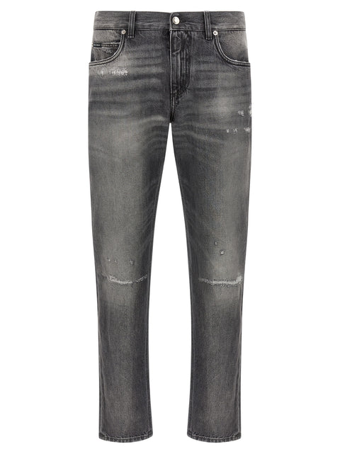 Dolce & Gabbana Gray Cotton Jeans Denim