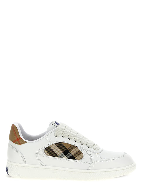 Burberry Sneakers Terrace — Cuir | Détails Motif Check