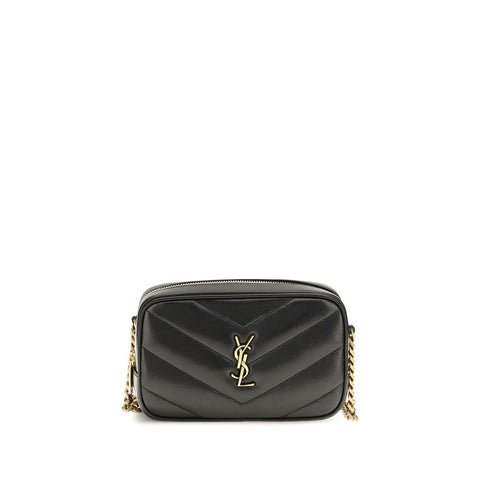 Saint Laurent Black Lamb Ovis Aries Aries Shoulder Bag
