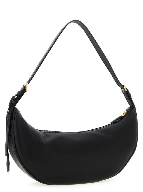 Prada Black Calfskin Shoulder Bag — cuir de veau | Demi-lune