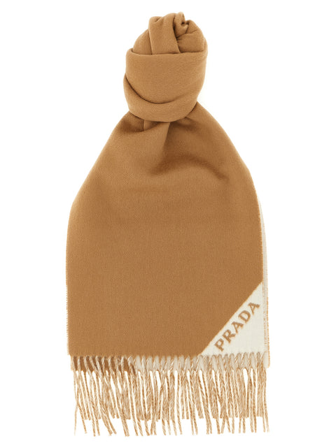 Prada Écharpe Double Face — Cachemire | Jacquard Logo