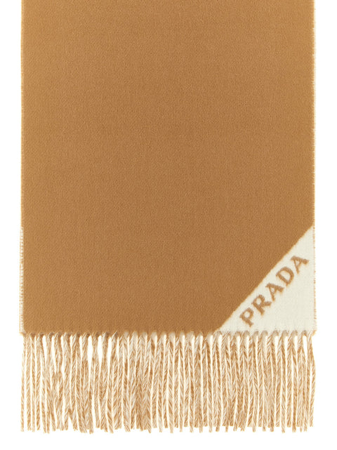Prada Écharpe Double Face — Cachemire | Jacquard Logo