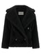 Max Mara Black Alpaca Leather Coat