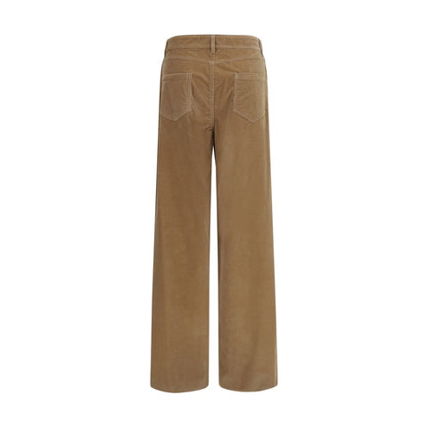 Max Mara Brown Cotton Casual Pants