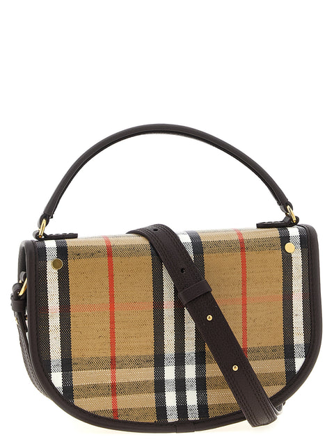 Burberry Multicolor Cotton Shoulder Bag — Coton | Motif check Highlands