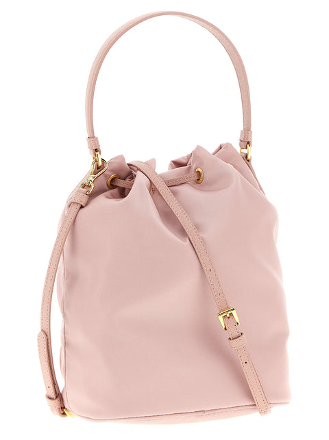 Prada Duet — Re-Nylon et cuir Saffiano | Sac seau bicolore