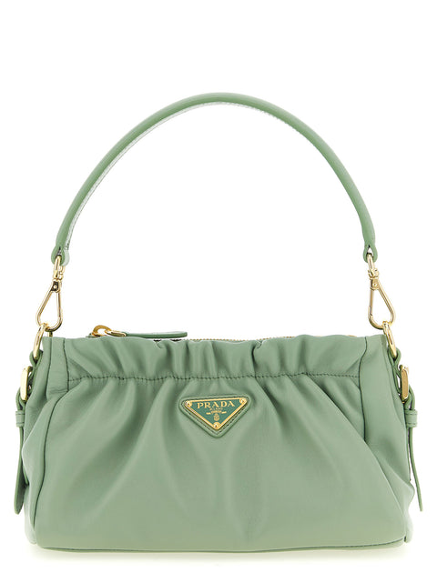 Prada Bicolor Lamb Leather Shoulder Bag — Cuir d'agneau
