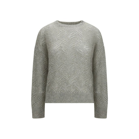 Brunello Cucinelli Gray Linen Sweatshirt