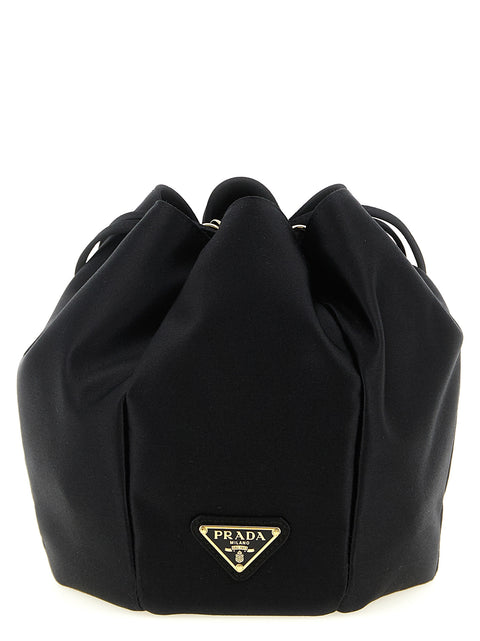 Prada Black Viscose Shoulder Bag