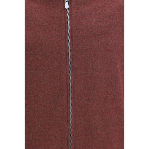 Brunello Cucinelli Bordeaux Wool Oves Aries Full-Length Jacket