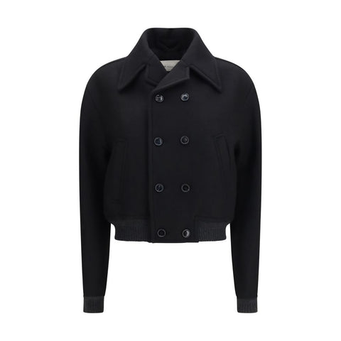 Ami Paris Black Wool Oves Aries Bomber