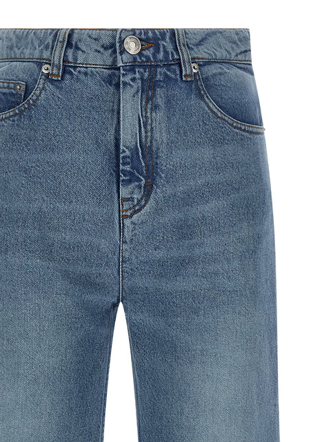 Ami Paris Blue Cotton Flared Jeans