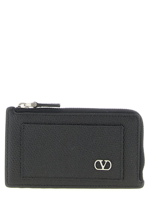 Valentino Garavani Black Calfskin Cardholder