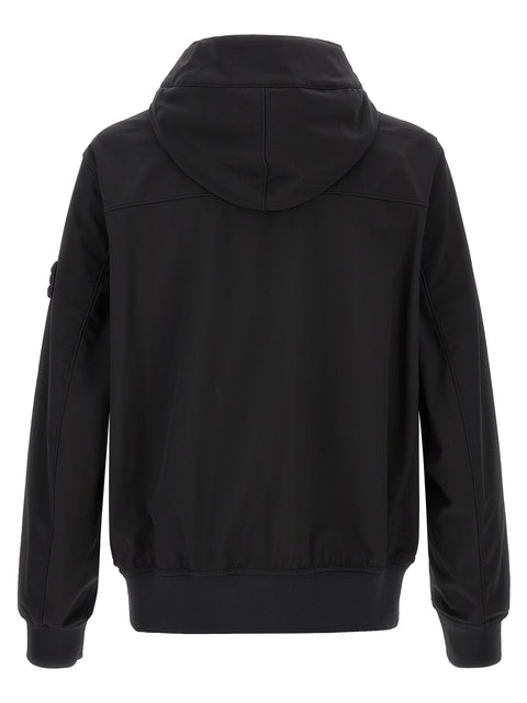 Stone Island Black Polyester Shell Jacket