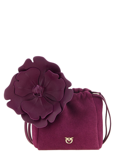 PINKO Purple Lambskin Clutch Bag – Lammleder | Maxi-Blüte