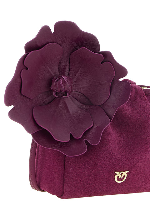 PINKO Purple Lambskin Clutch Bag – Lammleder | Maxi-Blüte