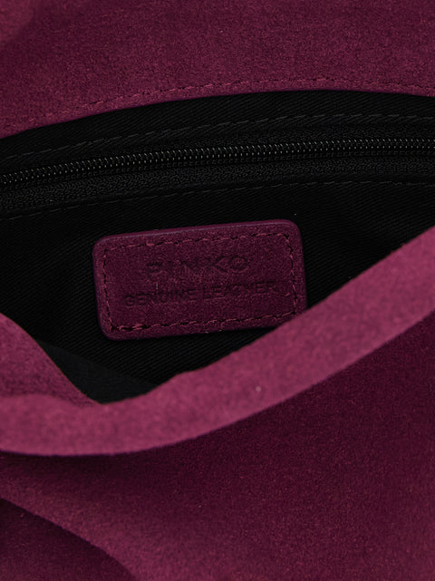 PINKO Purple Lambskin Clutch Bag – Lammleder | Maxi-Blüte