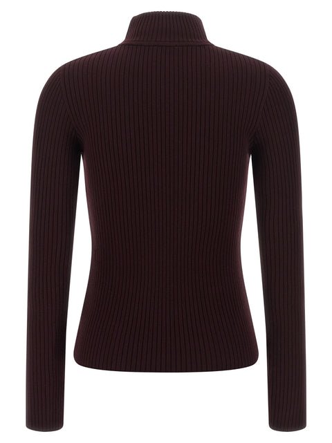 Courrèges Bordeaux Viscose Cardigan
