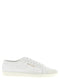Saint Laurent White Calfskin Low Top Sneakers