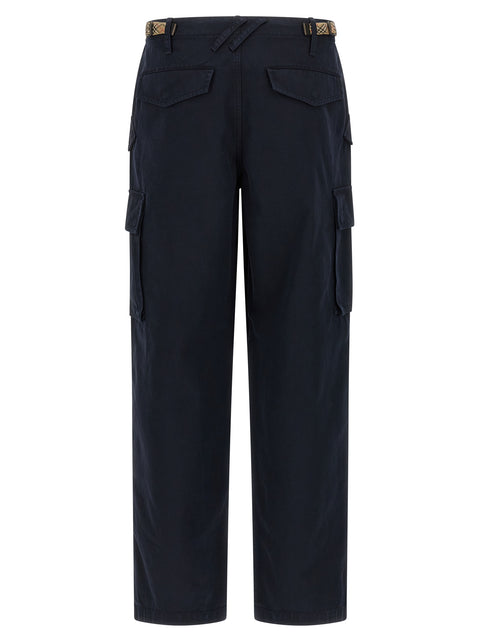 Burberry Blue Cotton Cargo Pants